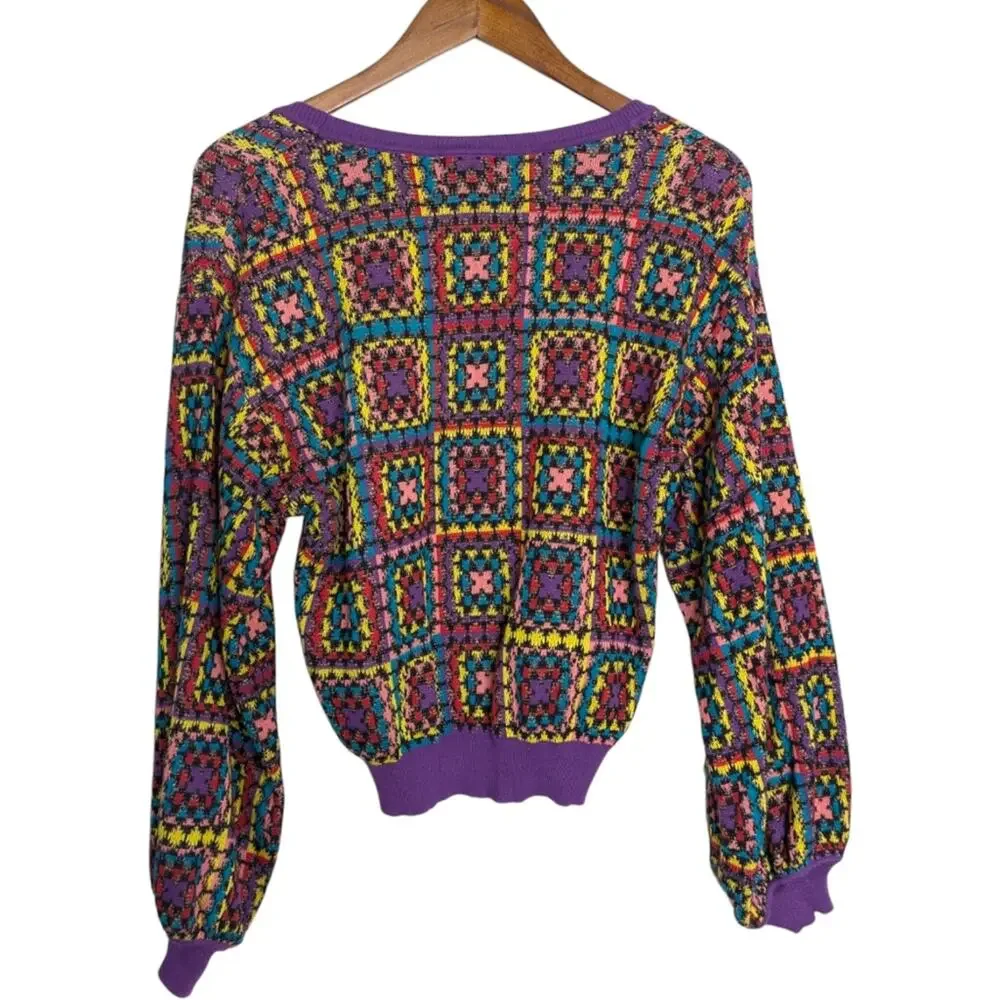 FARM Rio Multicolor Patterned Sweater - Picture 6 of 12